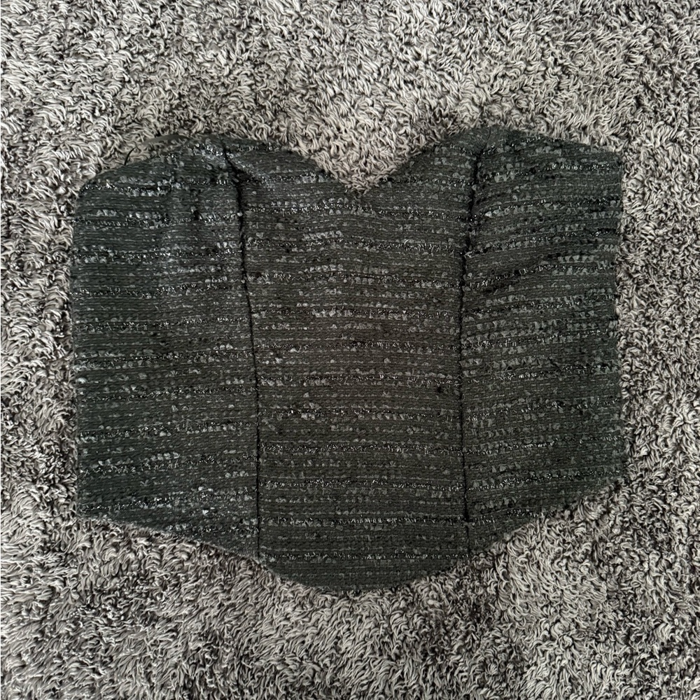 Express Black Bustier Crop Top